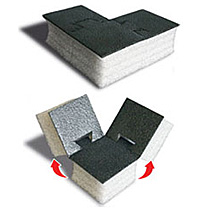 Foam corner protectors for boxes and shipping heavy items