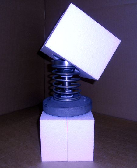 Custom cut foam block end cap in EPS for  shipping and packaging.