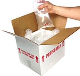 Insulated shipping box with custom foam liners for shipping aquaculture, live fish, perishables.