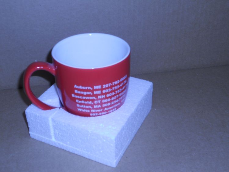 Custom foam box inserts hold cups, mugs, glass. Rigid EPS foam.