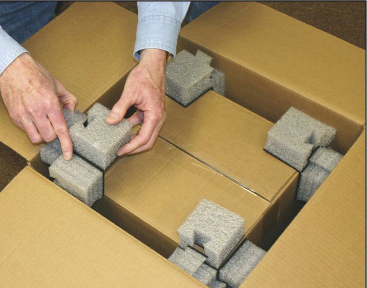 EzeeCorners are Plastifoam's patented polyethylene foam box corner protectors. Protects both boxes and heavy items in shipment.