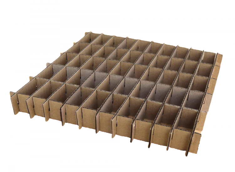 Custom corrugated box partitions