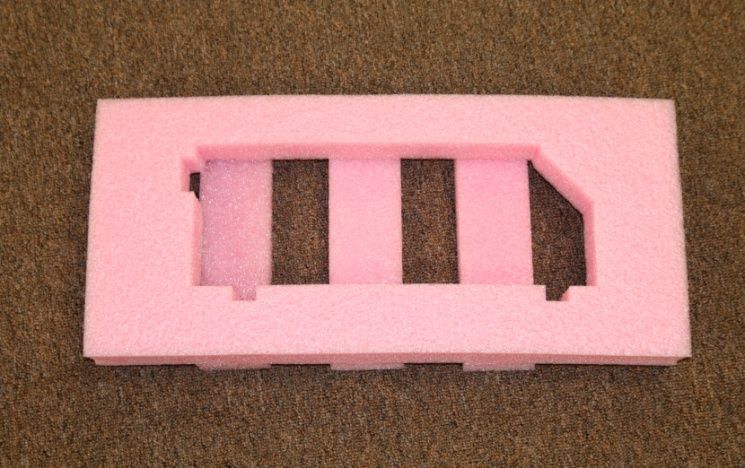 Anti static foam. Polyethylene, Pink. Custom die cut.